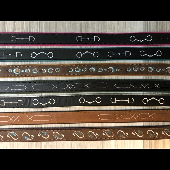 Artisanal leather embroidered belts- various sizes & designs Amazon.com: WeavingCraft Argentinian Leather Premium  main image 2